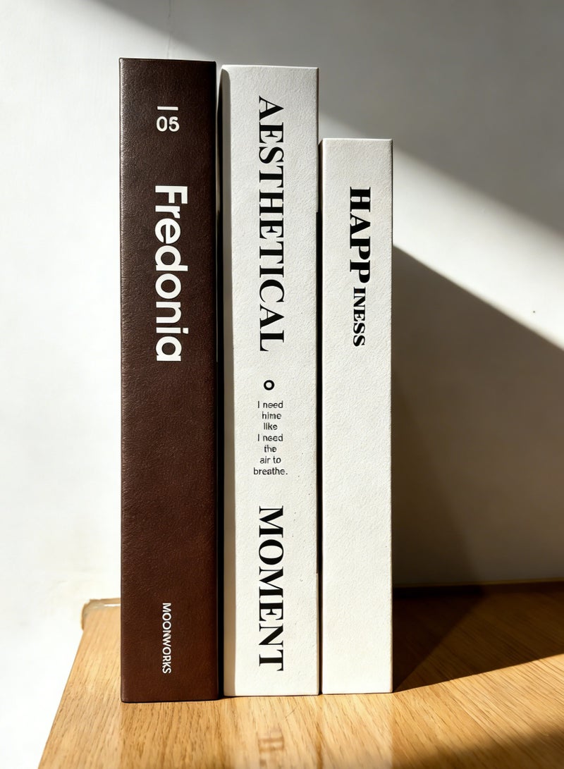 كتب زخرفية لتزيين المنزل، مجموعة من 3 كتب زخرفية أنيقة من Room Books Decor Aesthetic، لتزيين طاولة القهوة، غرفة المعيشة، الطاولة، الرف، كتب عرض حديثة ذات غلاف صلب. - Image 1